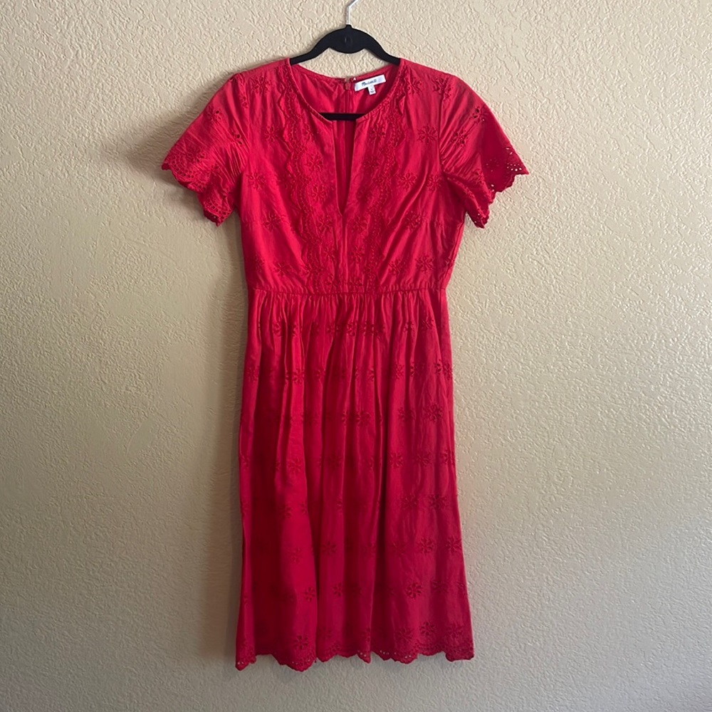 Used, Madewell Red Dress, Size:2